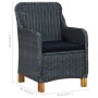 Sillas de jardín con cojines 2 uds ratán sintético gris oscuro de vidaXL, Sillas de jardín - Ref: Foro24-313315, Precio: 176,...
