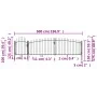 Gartentor mit Lanzenzaunspitze 5x1,75 m schwarz von , Gartentore - Ref: Foro24-146323, Preis: 424,94 €, Rabatt: %