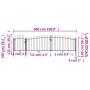 Puerta de valla de jardín con punta de lanza 5x1,75 m negro de , Puertas de jardín - Ref: Foro24-146323, Precio: 330,89 €, De...