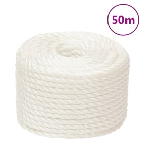 Cuerda de trabajo polipropileno blanco 24 mm 50 m de , Sogas y cuerdas metálicas - Ref: Foro24-153072, Precio: 90,65 €, Descu...