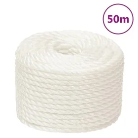 Cuerda de trabajo polipropileno blanco 24 mm 50 m de , Sogas y cuerdas metálicas - Ref: Foro24-153072, Precio: 89,25 €, Descu...