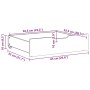 Cajones debajo cama 2 uds madera maciza pino blanco 65x55x16 cm de , Cajones de almacenaje doméstico - Ref: Foro24-850936, Pr...