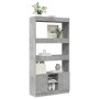 Aparador alto madera de ingeniería gris hormigón 92x33x180 cm de , Librerías y estanterías - Ref: Foro24-3309621, Precio: 106...