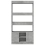 Aparador alto madera de ingeniería gris hormigón 92x33x180 cm de , Librerías y estanterías - Ref: Foro24-3309621, Precio: 106...