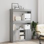 Aparador alto madera de ingeniería gris Sonoma 92x33x140 cm de , Librerías y estanterías - Ref: Foro24-3309614, Precio: 95,26...