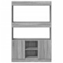 Aparador alto madera de ingeniería gris Sonoma 92x33x140 cm de , Librerías y estanterías - Ref: Foro24-3309614, Precio: 95,26...