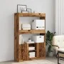 Aparador alto madera ingeniería madera envejecida 92x33x140 cm de , Librerías y estanterías - Ref: Foro24-3309616, Precio: 91...