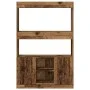 Aparador alto madera ingeniería madera envejecida 92x33x140 cm de , Librerías y estanterías - Ref: Foro24-3309616, Precio: 91...