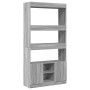 Aparador alto madera de ingeniería gris Sonoma 92x33x180 cm de , Librerías y estanterías - Ref: Foro24-3309623, Precio: 116,1...