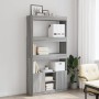 Aparador alto madera de ingeniería gris Sonoma 92x33x180 cm de , Librerías y estanterías - Ref: Foro24-3309623, Precio: 116,1...