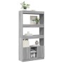 Aparador alto madera de ingeniería gris Sonoma 92x33x180 cm de , Librerías y estanterías - Ref: Foro24-3309623, Precio: 116,1...