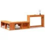 Mueble con escritorio madera maciza pino marrón 222x122x75 cm de , Mesitas de noche - Ref: Foro24-855755, Precio: 169,48 €, D...