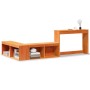Mueble con escritorio madera maciza pino marrón 222x122x75 cm de , Mesitas de noche - Ref: Foro24-855755, Precio: 171,78 €, D...