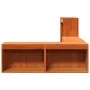 Mueble con escritorio madera maciza pino marrón 222x122x75 cm de , Mesitas de noche - Ref: Foro24-855755, Precio: 169,48 €, D...