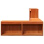 Mueble con escritorio madera maciza pino marrón 222x122x75 cm de , Mesitas de noche - Ref: Foro24-855755, Precio: 171,78 €, D...