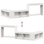 Mueble con escritorio madera maciza pino blanco 232x112x75 cm de , Mesitas de noche - Ref: Foro24-855760, Precio: 199,42 €, D...