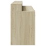 Escritorio con LED madera ingeniería roble Sonoma 140x55x91 cm de , Escritorios - Ref: Foro24-3309422, Precio: 193,10 €, Desc...