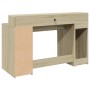 Escritorio con LED madera ingeniería roble Sonoma 140x55x91 cm de , Escritorios - Ref: Foro24-3309422, Precio: 193,10 €, Desc...