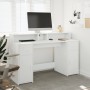 Escritorio con luz LED madera ingeniería blanco 140x55x91 cm de , Escritorios - Ref: Foro24-3309420, Precio: 203,32 €, Descue...