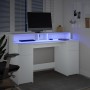 Escritorio con luz LED madera ingeniería blanco 140x55x91 cm de , Escritorios - Ref: Foro24-3309420, Precio: 203,32 €, Descue...
