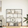 Estantería madera de ingeniería gris hormigón 132x29x141,5 cm de , Librerías y estanterías - Ref: Foro24-3310310, Precio: 106...