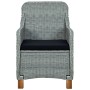 Sillas de jardín con cojines 2 uds ratán sintético gris claro de vidaXL, Sillas de jardín - Ref: Foro24-313317, Precio: 229,1...