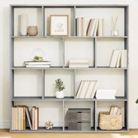 Estantería madera de ingeniería gris Sonoma 132x29x141,5 cm de , Librerías y estanterías - Ref: Foro24-3310312, Precio: 106,8...