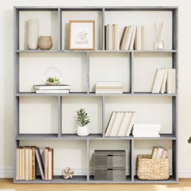 Estantería madera de ingeniería gris Sonoma 132x29x141,5 cm de , Librerías y estanterías - Ref: Foro24-3310312, Precio: 108,2...