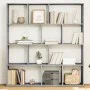 Estantería madera de ingeniería gris Sonoma 132x29x141,5 cm de , Librerías y estanterías - Ref: Foro24-3310312, Precio: 106,8...