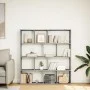 Estantería madera de ingeniería gris Sonoma 132x29x141,5 cm de , Librerías y estanterías - Ref: Foro24-3310312, Precio: 106,8...