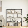 Estantería madera de ingeniería gris Sonoma 132x29x141,5 cm de , Librerías y estanterías - Ref: Foro24-3310312, Precio: 108,2...