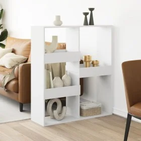 Separador de ambientes madera ingeniería blanco 100x33x115 cm de , Librerías y estanterías - Ref: Foro24-3309546, Precio: 74,...