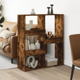 Separador de ambientes madera roble ahumado 100x33x115 cm de , Librerías y estanterías - Ref: Foro24-3309550, Precio: 72,43 €...