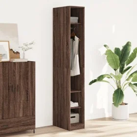 Armario madera de ingeniería color roble marrón 30x50x200 cm de , Armarios roperos - Ref: Foro24-3307690, Precio: 98,62 €, De...