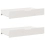 Cajones debajo cama con ruedas 2 uds madera maciza pino blanco de , Cajones de almacenaje doméstico - Ref: Foro24-850921, Pre...
