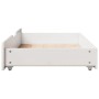 Cajones debajo cama con ruedas 2 uds madera maciza pino blanco de , Cajones de almacenaje doméstico - Ref: Foro24-850921, Pre...