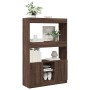 Aparador alto madera de ingeniería roble marrón 92x33x140 cm de , Librerías y estanterías - Ref: Foro24-3309615, Precio: 95,2...