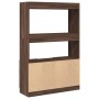 Aparador alto madera de ingeniería roble marrón 92x33x140 cm de , Librerías y estanterías - Ref: Foro24-3309615, Precio: 95,2...