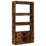 Aparador alto madera de ingeniería roble ahumado 92x33x180 cm de , Librerías y estanterías - Ref: Foro24-3309622, Precio: 110...