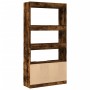 Aparador alto madera de ingeniería roble ahumado 92x33x180 cm de , Librerías y estanterías - Ref: Foro24-3309622, Precio: 110...
