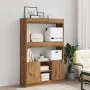 Aparador alto madera de ingeniería roble artesanal 92x33x140 cm de , Librerías y estanterías - Ref: Foro24-3309617, Precio: 9...