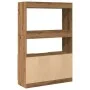 Aparador alto madera de ingeniería roble artesanal 92x33x140 cm de , Librerías y estanterías - Ref: Foro24-3309617, Precio: 9...