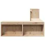 Mueble con escritorio madera maciza pino 222x107x75 cm de , Mesitas de noche - Ref: Foro24-855756, Precio: 130,98 €, Descuent...