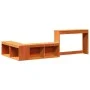 Mueble con escritorio madera maciza pino marrón 232x112x75 cm de , Mesitas de noche - Ref: Foro24-855761, Precio: 168,09 €, D...
