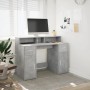 Escritorio con LED madera ingeniería gris hormigón 120x55x91 cm de , Escritorios - Ref: Foro24-3309414, Precio: 216,01 €, Des...