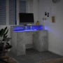 Escritorio con LED madera ingeniería gris hormigón 120x55x91 cm de , Escritorios - Ref: Foro24-3309414, Precio: 216,01 €, Des...