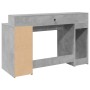 Escritorio con LED madera ingeniería gris hormigón 140x55x91 cm de , Escritorios - Ref: Foro24-3309423, Precio: 204,77 €, Des...