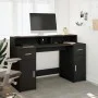Escritorio con luz LED madera ingeniería negro 140x55x91 cm de , Escritorios - Ref: Foro24-3309421, Precio: 287,67 €, Descuen...