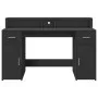 Escritorio con luz LED madera ingeniería negro 140x55x91 cm de , Escritorios - Ref: Foro24-3309421, Precio: 287,67 €, Descuen...