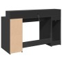 Escritorio con luz LED madera ingeniería negro 140x55x91 cm de , Escritorios - Ref: Foro24-3309421, Precio: 277,79 €, Descuen...